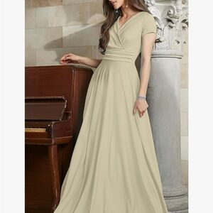 Elegant Cream Maxi Dress